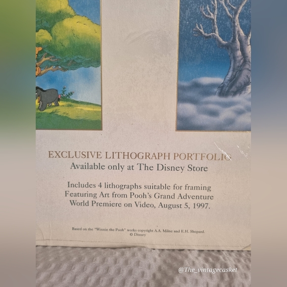 Vintage 1997 Poohs Grand Adventure Disney Store Exclusive Lithographs - Picture 5 of 5